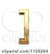 3d Gold Right Square Bracket Clipart Royalty Free Vector Illustration