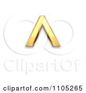 3d Gold Circumflex Accent Clipart Royalty Free Vector Illustration