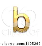 3d Gold Small Letter B Clipart Royalty Free Vector Illustration