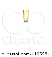 3d Gold Apostrophe Clipart Royalty Free Vector Illustration