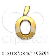 3d Gold Greek Small Letter Omicron With Tonos Clipart Royalty Free CGI Illustration