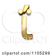 Poster, Art Print Of 3d Gold Greek Small Letter Iota With Dialytika And Tonos