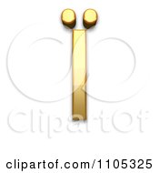 3d Gold Cyrillic Capital Letter Yi Clipart Royalty Free CGI Illustration