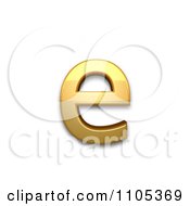 3d Gold Cyrillic Small Letter Ie Clipart Royalty Free CGI Illustration