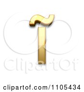 3d Gold Small Letter I With Tilde Clipart Royalty Free CGI Illustration