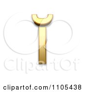 Poster, Art Print Of 3d Gold Small Letter I With Breve