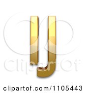 3d Gold Capital Ligature Ij Clipart Royalty Free CGI Illustration