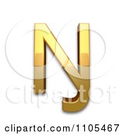 3d Gold Capital Letter Eng Clipart Royalty Free CGI Illustration