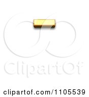 3d Gold Modifier Letter Macron Clipart Royalty Free CGI Illustration