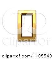 3d Gold Modifier Letter Minus Sign Clipart Royalty Free CGI Illustration