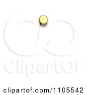 3d Gold Dot Above Clipart Royalty Free CGI Illustration