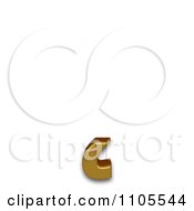 3d Gold Ogonek Clipart Royalty Free CGI Illustration