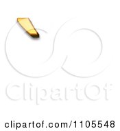 3d Gold Combining Grave Accent Clipart Royalty Free CGI Illustration