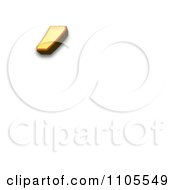3d Gold Combining Acute Accent Clipart Royalty Free CGI Illustration