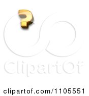 3d Gold Combining Hook Above Clipart Royalty Free CGI Illustration