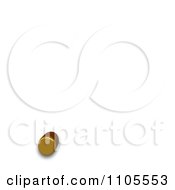 3d Gold Combining Dot Below Clipart Royalty Free CGI Illustration