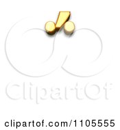 3d Gold Greek Dialytika Tonos Clipart Royalty Free CGI Illustration