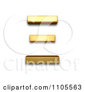 3d Gold Greek Capital Letter Xi Clipart Royalty Free CGI Illustration