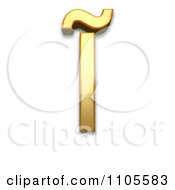 3d Gold Capital Letter I With Tilde Clipart Royalty Free CGI Illustration