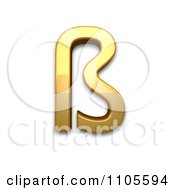3d Gold Small Letter Sharp S Clipart Royalty Free CGI Illustration