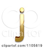 3d Gold Small Letter J Clipart Royalty Free CGI Illustration