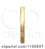 3d Gold Vertical Line Clipart Royalty Free CGI Illustration