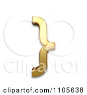 3d Gold Right Curly Bracket Clipart Royalty Free CGI Illustration