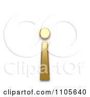 3d Gold Inverted Exclamation Mark Clipart Royalty Free CGI Illustration