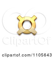 3d Gold Currency Sign Clipart Royalty Free CGI Illustration