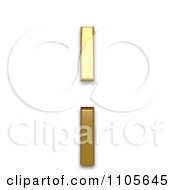 3d Gold Broken Bar Clipart Royalty Free CGI Illustration