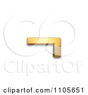 3d Gold Not Sign Clipart Royalty Free CGI Illustration