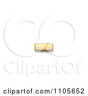 3d Gold Soft Hyphen Clipart Royalty Free CGI Illustration