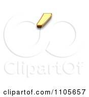 3d Gold Acute Accent Clipart Royalty Free CGI Illustration