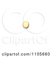 3d Gold Middle Dot Clipart Royalty Free CGI Illustration