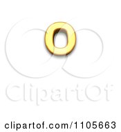 3d Gold Masculine Ordinal Indicator Clipart Royalty Free CGI Illustration
