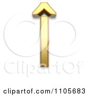 3d Gold Capital Letter I With Circumflex Clipart Royalty Free CGI Illustration