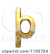 3d Gold Small Letter Thorn Clipart Royalty Free CGI Illustration