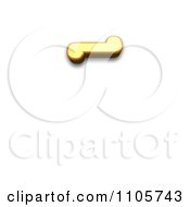 3d Gold Combining Cyrillic Titlo Clipart Royalty Free CGI Illustration