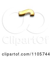 3d Gold Combining Cyrillic Palatalization Clipart Royalty Free CGI Illustration
