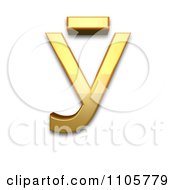 Poster, Art Print Of 3d Gold Cyrillic Capital Letter U With Macron