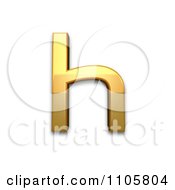 3d Gold Cyrillic Capital Letter Shha Clipart Royalty Free CGI Illustration