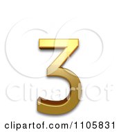 3d Gold Cyrillic Small Letter Abkhasian Dze Clipart Royalty Free CGI Illustration