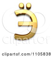 3d Gold Cyrillic Capital Letter E With Diaeresis Clipart Royalty Free CGI Illustration