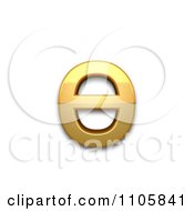3d Gold Cyrillic Small Letter Barred O Clipart Royalty Free CGI Illustration
