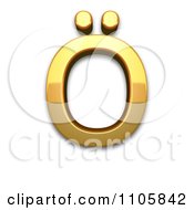 3d Gold Cyrillic Capital Letter O With Diaeresis Clipart Royalty Free CGI Illustration
