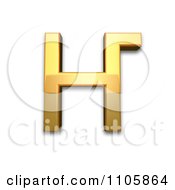 Poster, Art Print Of 3d Gold Cyrillic Capital Ligature En Ghe