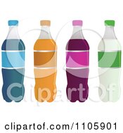 Four Soda Bottles With Blank Labels