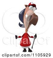 Clipart 3d Polo Horse Royalty Free CGI Illustration
