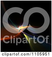 Poster, Art Print Of Colorful Fractal Lights On Black