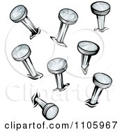 Clipart Nails Hammered Into A Surface 2 Royalty Free Vector Illustration by Vector Tradition SM